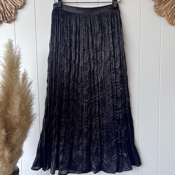 Free People skirt midi black pleated party vera city cocktail - Picture 7 of 8